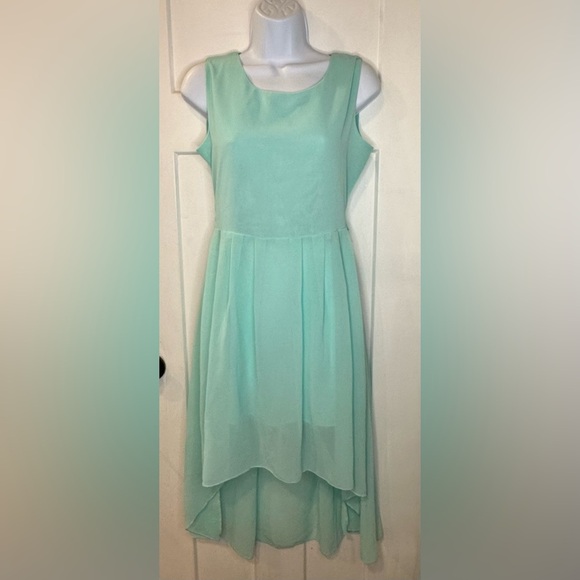 Mint Green Meng Li Dress NWT size S high low - Picture 1 of 13